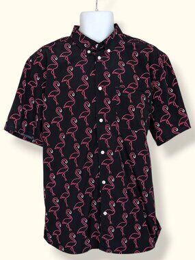 WESC Oden Flamingo Print Shirt
